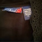 Phool open jacket Womans Size XL Black Cotton Lightweight eyelet artsy boho Photo 6