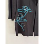 Misook  Black Knit Floral Front Clasp Blazer Jacket Women’s Size Medium Photo 3