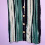 Lush Clothing Lush Mini Dress Women Size M Linen Button Up Stripe Casual Preppy Coastal Boho Photo 3