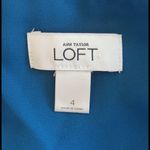 Loft Blue Silk Ruffle Neckline Tank Dress Photo 5