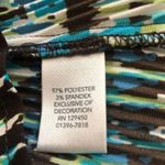 Christopher & Banks  Pleated Brown & Teal Sleeveless Top  PL Photo 3