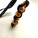 Orange beaded black ribbon necklace Photo 3