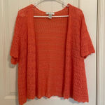 EUC | CJ Banks women’s loose‎ knit cardigan sweater — medium Orange Photo 0