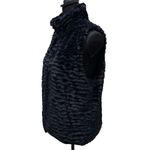 Betsey Johnson Black Faux Fur Vest Women's Size Large Photo 2