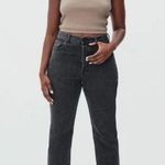 Everlane  The Curvy 90s Cheeky Straight High Rise Button Fly Black Crop Jeans Photo 0