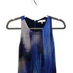 Lavender Brown  Silk Watercolor Abstract Mini Dress Pockets Racerback Size S Photo 4