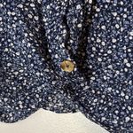 SO ‎ Women's Navy Floral Blouse Cropped Ditsy Floral M Photo 1