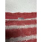 Free People  Sweater Womens S Orange White Striped Crop Boxy Cap Sleeve Beachy Photo 7