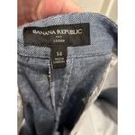 Banana Republic Dress Pants Womens 14 Blue Linen Blend Logan Trousers Photo 5