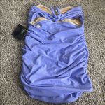Cami swim NWT 12 lavender Purple Ruched Strapless dress skirted swim one piece Photo 3