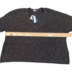 Melrose and Market Sparkly gold & black v neck sweater Photo 3