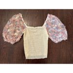 Free People Intimately Sheer Puff Sleeve Silver Lake Picnic Cami Size XS Photo 1