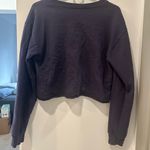Georgetown Cropped Navy Sweatshirt Blue Size M Photo 3