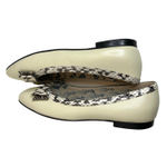 Gucci Yva Ivory Leather Snakeskin bow embellished GG Ballerina flats EU 36.5 Photo 4