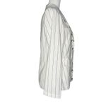 Chico's ‎ Blazer Jacket Medium 8/10 Pinstripe Laced Grommet Career Office Neutral Photo 3