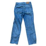 Madewell Stovepipe Denim Jeans Size 24P Raw Hem High Waisted Medium Wash Photo 2