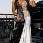 Black Mesh Cut Out Prom Dress Multiple Size 4 Photo 3