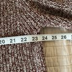 Lou & grey 100% cotton brown ribbed quarter zip knit polo long line sweater XLโโ Photo 13