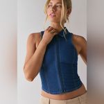 Urban Outfitters  Ledia Fitted Seamed Zip-Front Vest Top Photo 3
