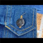 Wild Oats Denim Jumpsuit, Vintage 1970s size 36 Blue Photo 5