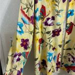 Ny Collection  Yellow Button Floral light weight sweater 3/4 length sleeve 2xl Photo 1