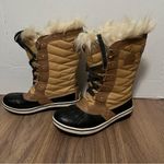 Sorel Tofino II Size 5 Waterproof Winter Snow Boots Faux Fur Tan Black apres Photo 5