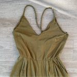 ZARA Basics Collection Olive Green Silky Jumpsuit, Size Small Photo 2