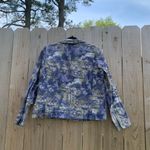 Christopher & Banks  Women's One Button Blazer Jacket Sz Medium blue‎ abstract Photo 5