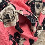 Topshop Pink Floral Brocade Quilted Fabric Exposed Zipper Skirt Pockets Sz 6 Photo 7