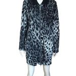 Chico's Black and White Patterned Zip Up Cardigan Photo 0