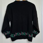 Vintage GFC New York Dark Floral Sweater Made in the USA No Size Tag Approx 1X Photo 4