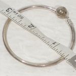 Pandora  Sterling Silver 925 Moments Barrel Clasp Bangle Bracelet 7.5” Jewelry Photo 2
