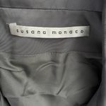 Susana Monaco Size M Lunar Grey Moto Vest Belted Zippers Pockets Zip Up Front Photo 2