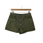 Veronica Beard NWOT Mallory High Rise Cargo Shorts in Olive Green 28 Photo 4