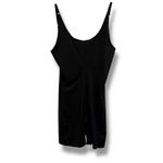 Spanx Thinstincts Open Bust Mid Thigh Bodysuit Black Shapewear Tummy Control 1X Photo 1