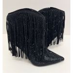 INC Boots Size 5.5 Black Western Ankle Booties Pointed Toe Evening Shoes NEW Black Photo 4