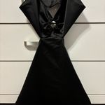 ZARA  Black Satin Effect Cut Out Mini Dress Photo 2