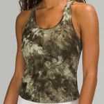 Lululemon  Tank Top Cool Racerback Short Tie Dye Diamond Dye Green Nulu Size 10 Photo 0