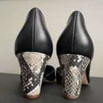 Botkier  Sena Black Leather Shoes Womens size 10 Snakeskin Block Heel Pump Photo 7