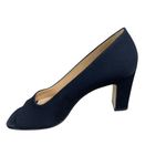 Nine West 90s Black Open Toe Leather Sole Kalyn Block Heel Shoes 7.5 M Photo 3