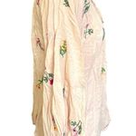 Madewell Embroidered Flowers with Names Beige Blouse Size M Photo 1