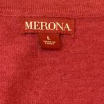 Merona  cardigan sweater large wine color with sequins on shoulders button up Photo 1
