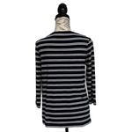 Chico's Chico’s Women’s Layered Double-Stripe Top Black White Nautical Preppy Coastal M Photo 4