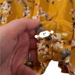 Flynn Skye RTR Flynn Skye Justine Mustard Yellow Floral Puff Sleeve Romper Sz M NEW Photo 11