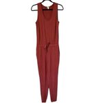 Daily Ritual Tie Waist Sleeveless stretch Jumpsuit Womens Small Red Photo 1