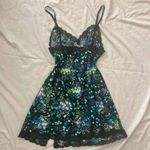 Victoria's Secret Vintage Y2K Victoria’s Secret Satin Floral Coquette Slip Dress Size Medium Black Photo 1