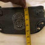 Black Grey Silver rhinestone skull goth grunge punk clutch wallet wristlet bag coin purse Photo 4