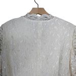Alex Evenings Women's M White Lace Evening Blouse Photo 3