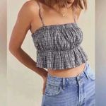 Urban Renewal Urban Outfitters Renewal Remade Cropped Peplum Tank Top Black & White Women’s S Photo 2