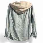 PacSun  Light Wash Denim Button-Up Hoodie Shirt‎ Photo 1